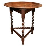 English Cricket Table with Barley Twist Legs