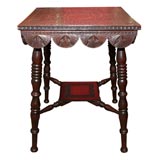 Antique Anglo-Indian Aesthetic Movement Square Table