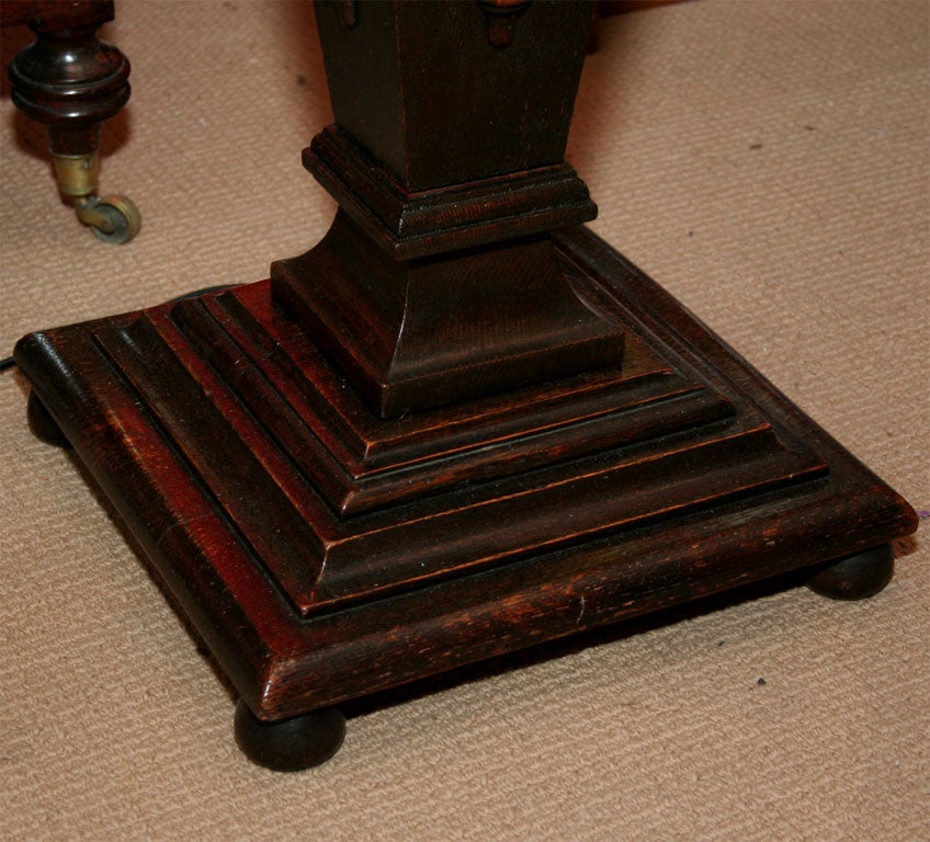 19th Century English Bobbin Turned Floor Lamp