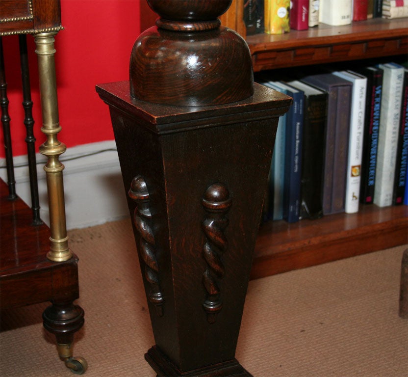 Mahogany English Bobbin Turned Floor Lamp