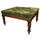 19th C English Ottoman with Original Upholstery