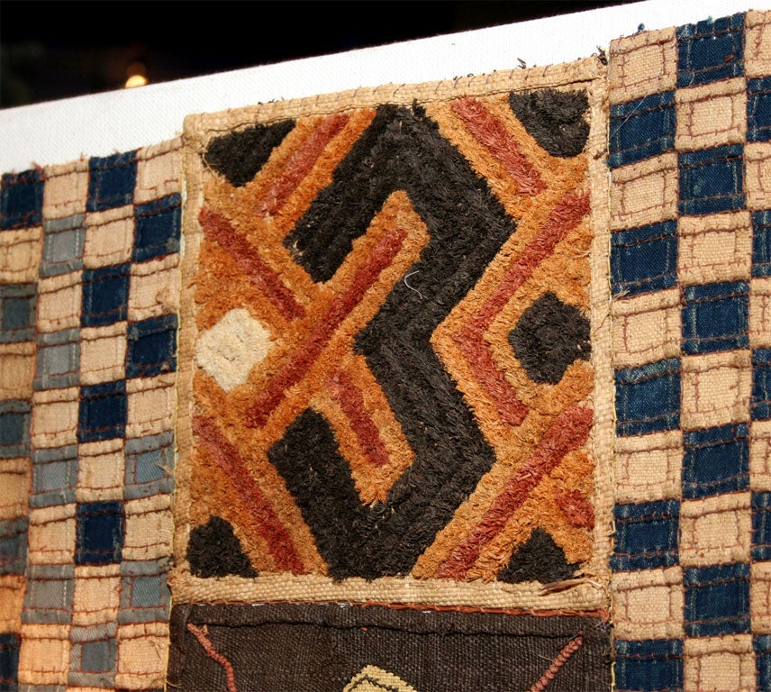A Kuba Dance Cloth Textile Wall Hanging 2