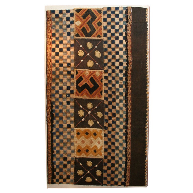 A Kuba Dance Cloth Textile Wall Hanging