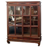 Wood Cabinet with Glass doors.
