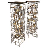 METAL SCULPTURE PEDESTALS BY LOU BLASS