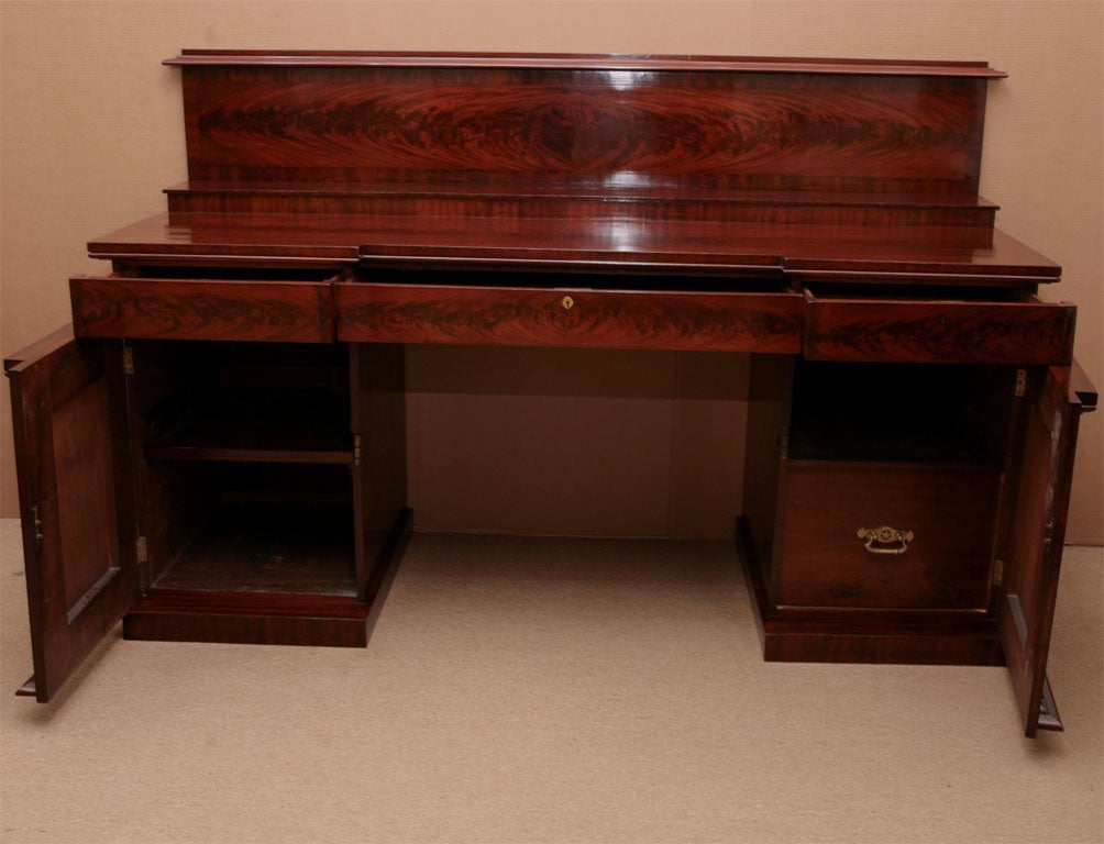 Mahogany William IV Pedestal Sideboard For Sale