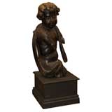 CARVED 17TH C FRAGMENT MOUNTED ON BASE