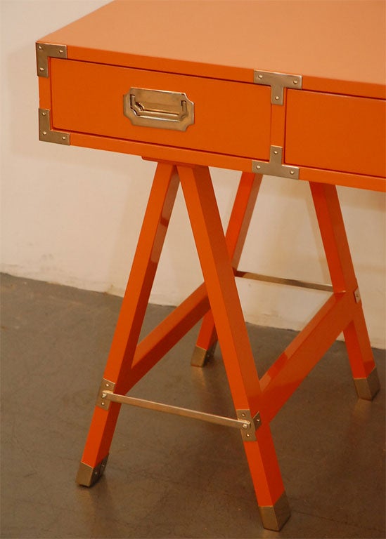 American Tangerine Campaign Desk  and Chair