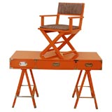Tangerine Campaign Desk  and Chair