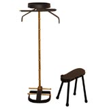 Jacques Adnet  Valet  and  Footstool