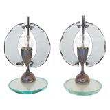 Pair of Glass Lamps