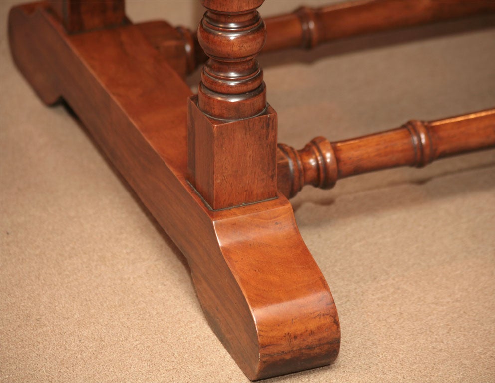 TIGER MAPLE MID-19TH C. TABLE.  74” X 36” X 30.5”H