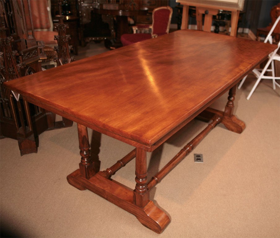 19th Century TIGER MAPLE DINING TABLE.