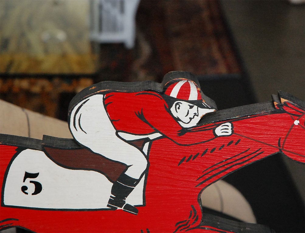 Mid-20th Century Horse Racing Figures and Game For Sale