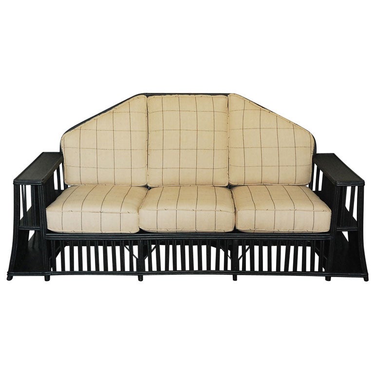 Three seater Wicker Settee For Sale at 1stdibs