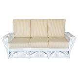 American Wicker Settee