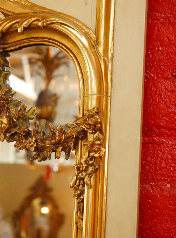 19th Century French 22-Karat Gold Leaf Trumeau
