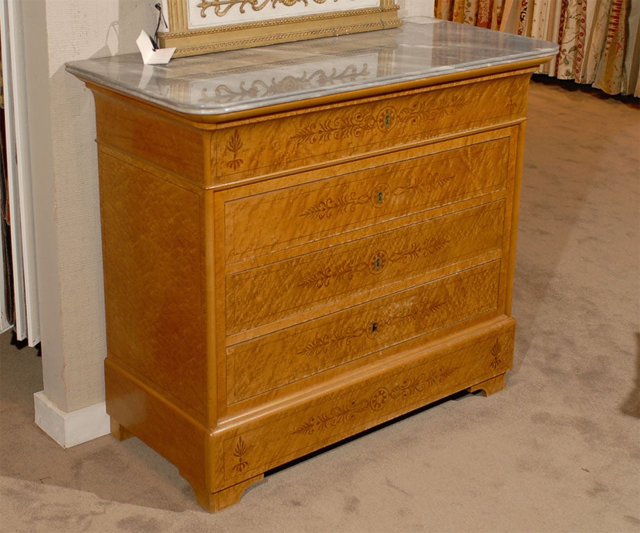 Charles X Style Commode with Marble Top