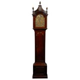 18th C. Georgian Mahogany Tall Case Clock by Wm Hawkins, Bury