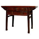 Two Drawer Qing Dynasty Alter Table of Elm