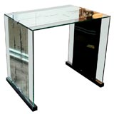 1940
s Side Table in Glass with Antique Mirrored Detailing 1940
s Side Table in Glass with Antique Mirrored Detailing