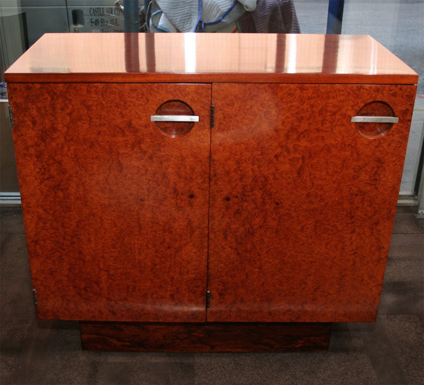 Maidou Burled Wood & Mahogany Cabinet  Designed by Gilbert Rohde 4