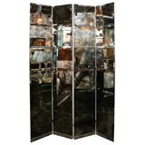 1940's Hollywood Smoked Mirrored Screen