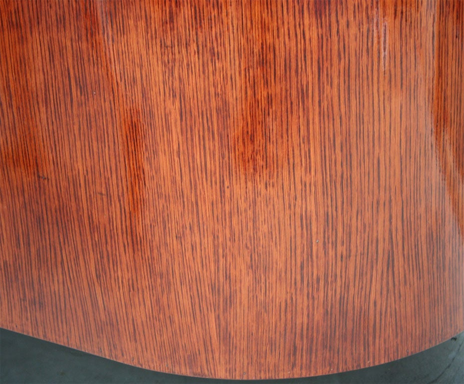 Streamline Walnut & Black Lacquer Dry Bar in the Style of Deskey 1