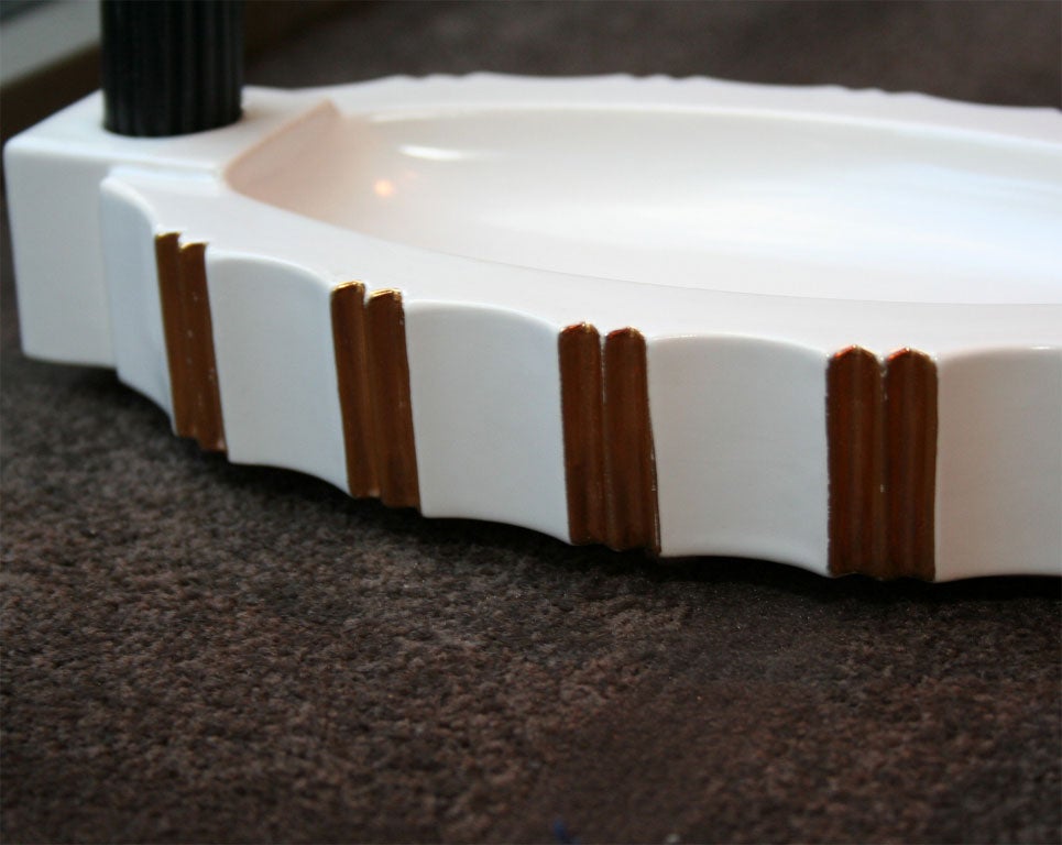 Art Deco Three-Piece Ceramic Center Piece Set by ROBJ, Paris In Good Condition In New York, NY