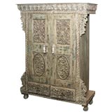 Antique Carved & Painted Armoire