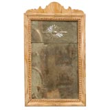 Antique Queen Anne Style Mirror  with Etched Star