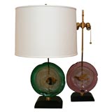 Pair of Italian Art Glass Table Lamps by Barbini