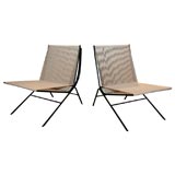 Iron and rope lounge chairs by Alan Gould
