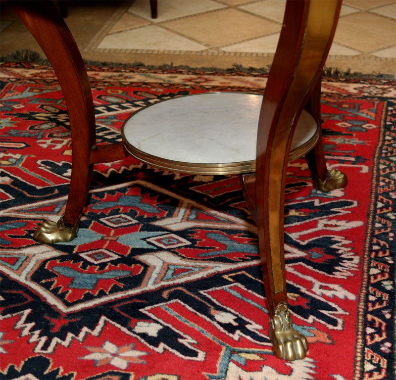 Louis XVI Marble Top Two Tier Center Table, ca 1790's
