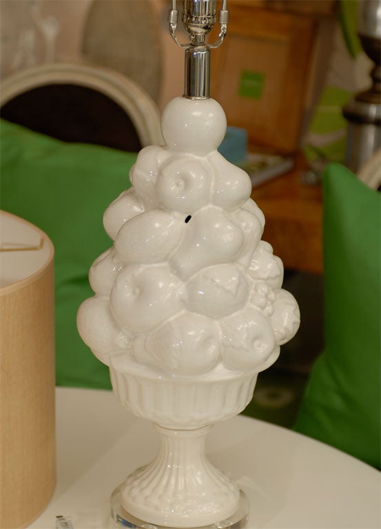 Vintage Porcelain Fruit Lamp 5