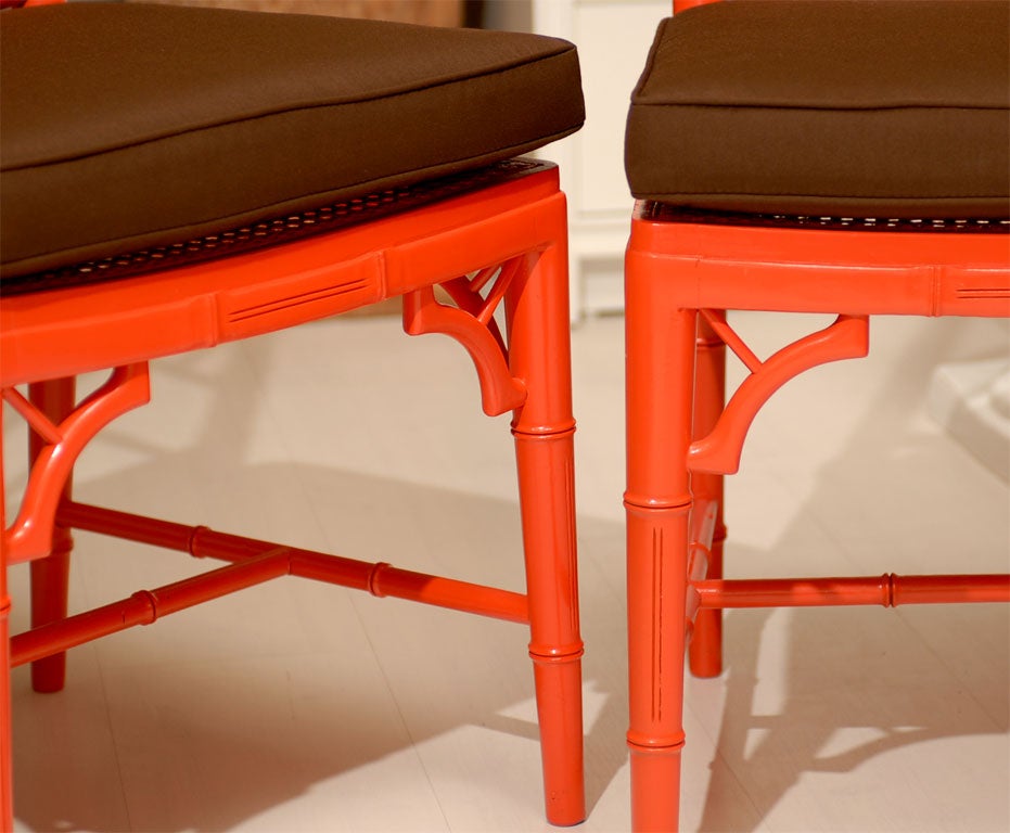 Red Chippendale Dining Chairs 2