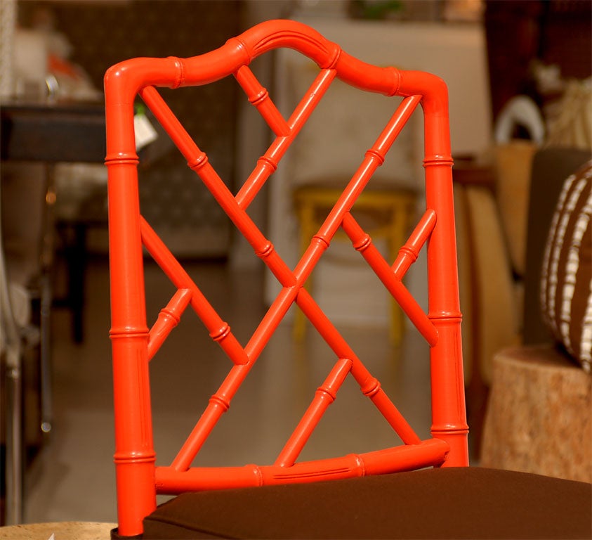 Red Chippendale Dining Chairs 3