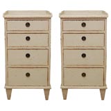 Pair of Swedish Style 4-Drawer Nite Stands