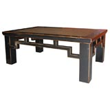 Straight Leg Chow Coffee Table with fretted apron