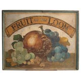 Antique "FRUIT of the LOOM" sign