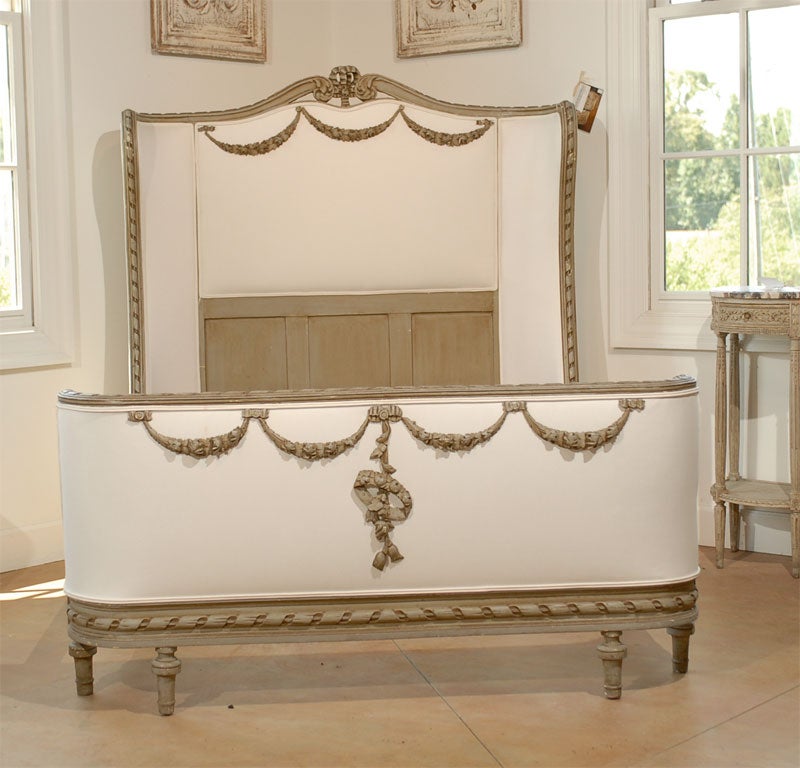 Wood Painted 19th Century French Bed