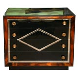 Reverse Painted Mirrored Chest