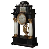 Antique Ebony Mantel Clock
