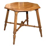 Swedish Neoclassic Style Pine Octagon Table Antique Swedish Neoclassic Style Pine Octagon Table