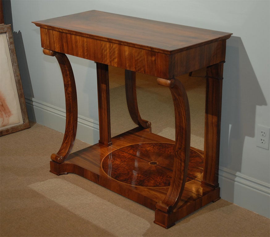 A Handsome Viennese Walnut Biedermeier Console