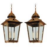 Pair of large old lanterns
