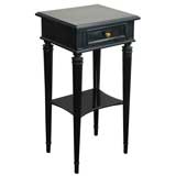 Neoclassical black lacquered tea table