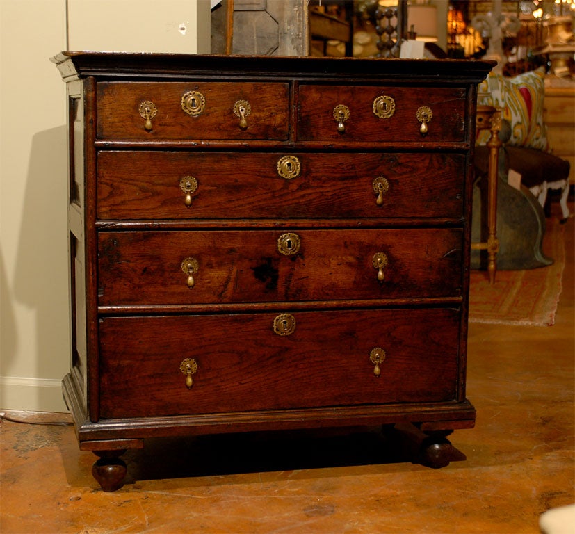 English Jacobean oak chest