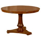 19th Century Pie Veneered Walnut Round Center Table Antique 19th Century Pie Veneered Walnut Round Center Table