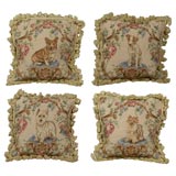 New Floral Needlepoint Pillow in Five Different Dog Designs